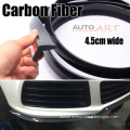 Universal 2.5M Carbon Fiber Effect Front Bumper Strip Side Skirts Car Rubber Spoiler Lip